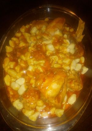Una foto de Ñoquis con salsa de Pollo