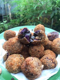 Foto resep Bola bola ubi ungu coklat