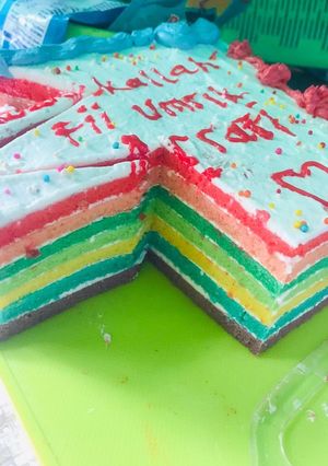Foto resep Rainbow cake ala rehan