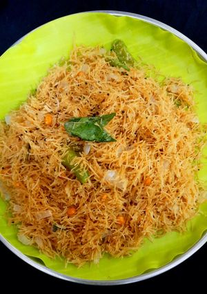A picture of Foxtail millet vermicelli upma.