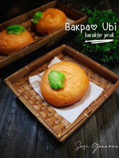 Foto resep Bakpao Ubi Karakter Jeruk