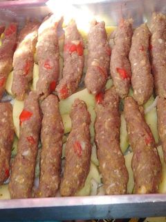 صورة لوصفة صينيه الكفته بالبطاطس ورز بسمتي