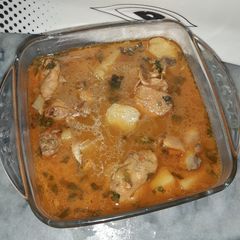 A picture of Alu chicken shorba🥔🍗🥔.