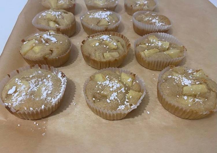 A révélé le secret de la recette Muffins aux pommes 🍎 Délicieux garanti