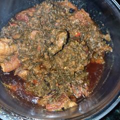 A picture of Palak Gosht.