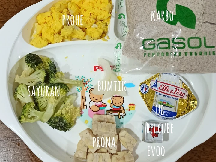 Cara Mudah Membikin Resep Mpasi 6+ menu 4* (bubur merah telur keju) yang Menggugah Selera Anti Ribet, Mantap Sekali