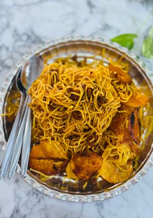 عکسی از دستور خوشمزه ترین ماکارونی دنیا 🍝