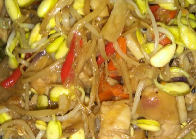 Resep Sayur kecambah tempe Anti Gagal