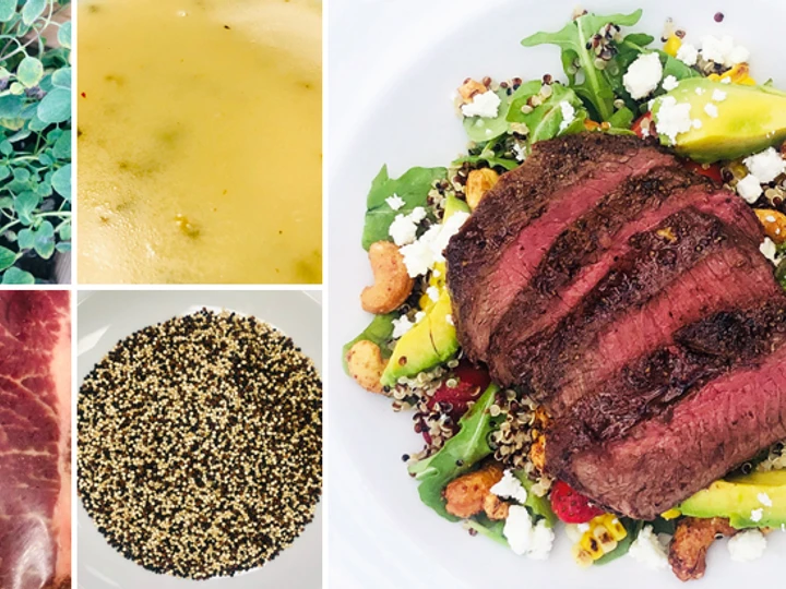 Recipe Fullblood Wagyu Chuck Tender Salad with Lemon Oregano Vinaigrette the So Delicious You can take Joss in your mouth