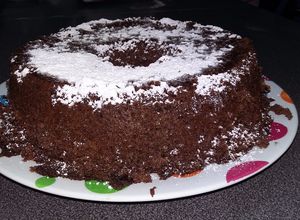 Una foto de Torta de chocolate en microondas (o de vainilla)