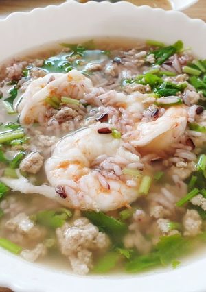 รูปของ ข้าวต้มกุ้ง ใส่หมูสับ #เมนูง่ายๆ