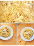 تاقلياتل بالسلمون والفطر🍝🍄🍄