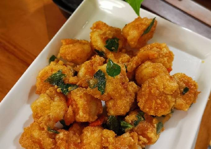 Salted Egg Shrimp Praktis dan Enak / Udang Telur Asin