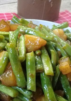 Foto resep Oseng Kikil kacang panjang