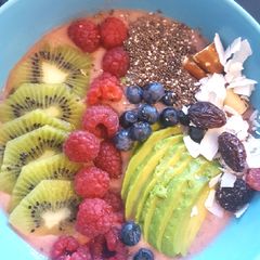 Berry smoothie bowl A picture of Berry smoothie bowl.