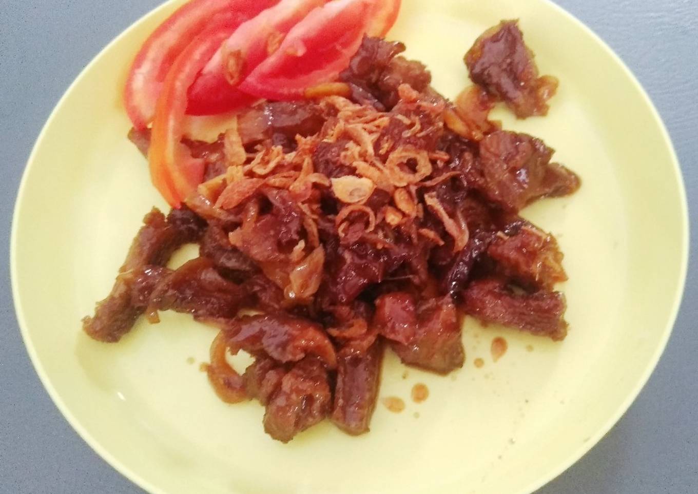 Sate kambing goreng tidak pedas