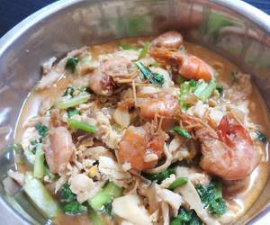 Cara Cepat Udang manis campur jamur tiram orak arik telursawi hijau Mantul Banget