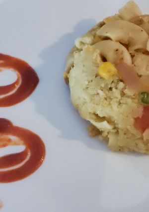 A picture of Macaroni upma.
