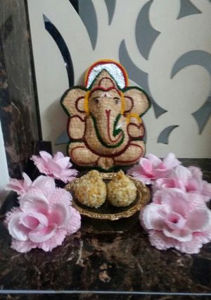 A picture of Paneer cornflakes modak.
