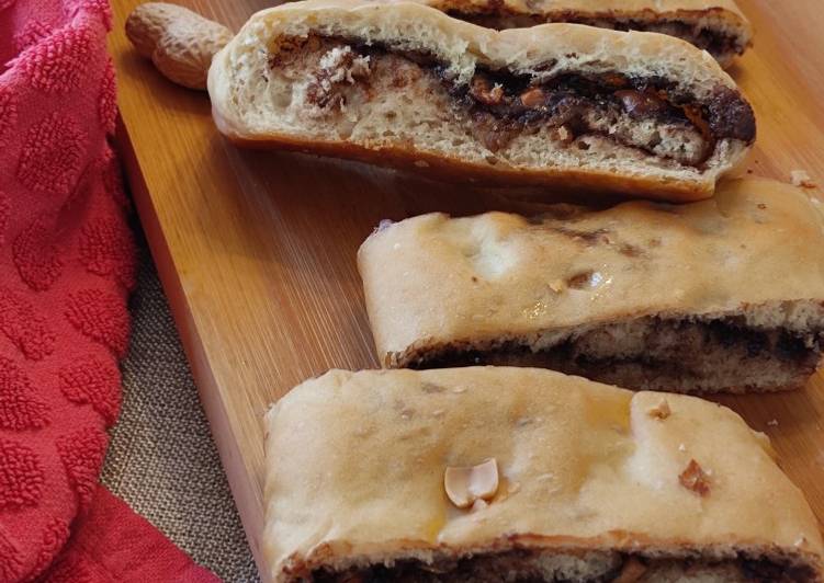 Foccacia Nutella-cacahouètes