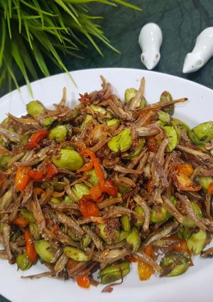 Foto resep Tumis teri jengki pete