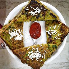 A picture of Green bread toast.