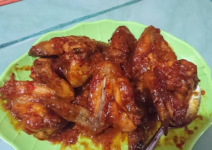 Chicken wings pedas manis