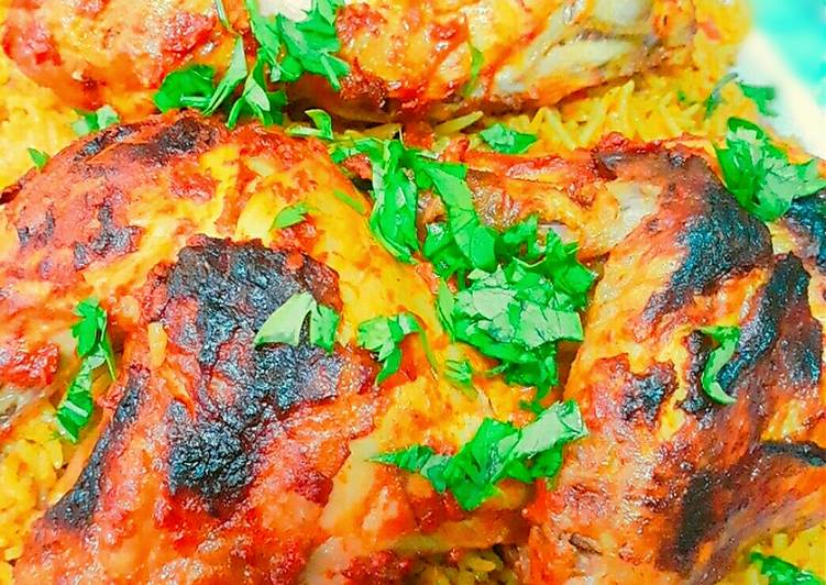 كبسة بالدجاج المشوي بطريقتي 🍗🍗