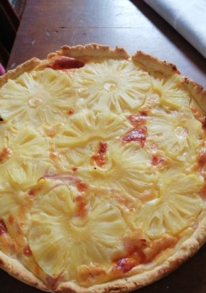 Una foto de Tarta de jamón queso y ananá