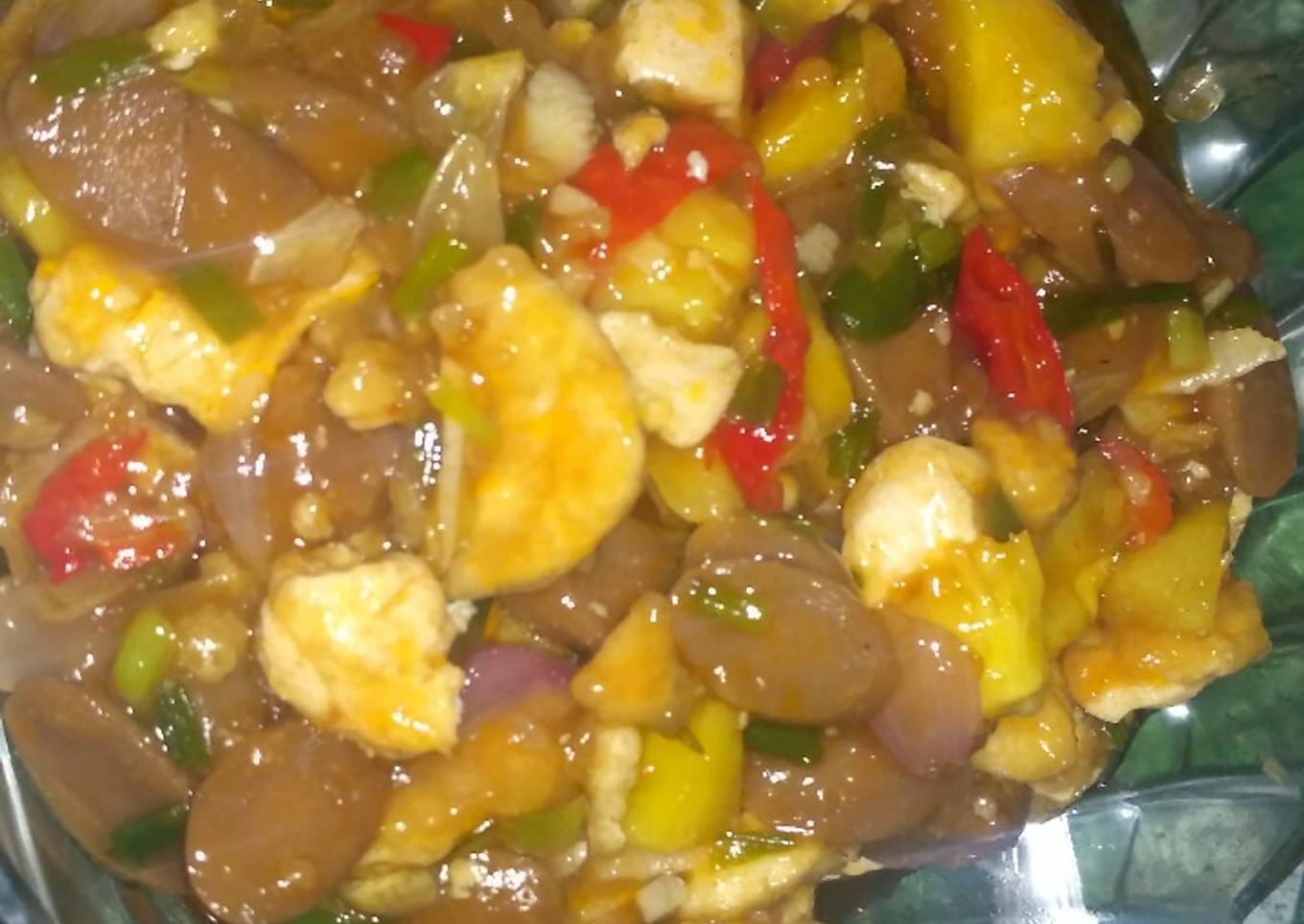 Sosis Tahu Asam Manis