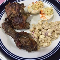 A picture of Herb crusted chicken.
