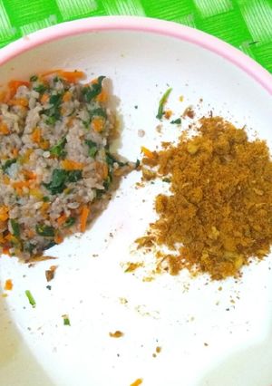 Foto resep Menu GTM (nasi sayur,gulung abon)