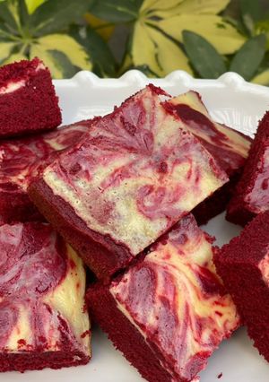 A picture of Red velvet brownies ❤️.