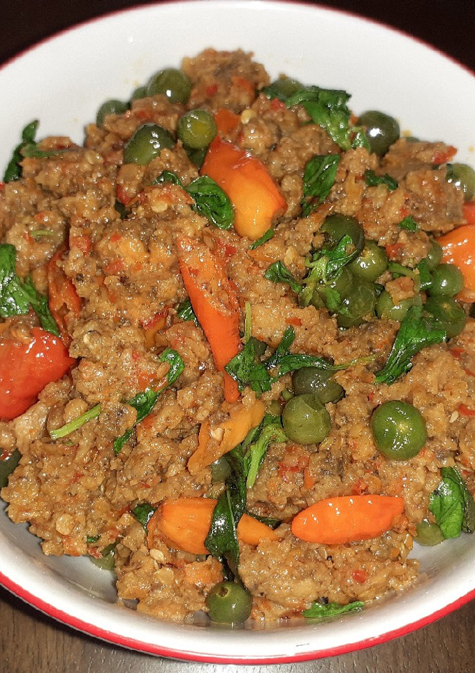 Foto resep Tumis Oncom Kemangi Leunca Pedas
