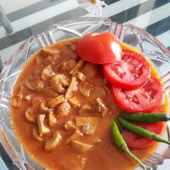 A picture of Mushroom curry.