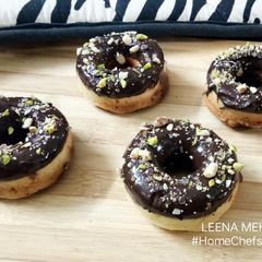 A picture of Baked Malpua Doughnuts with Thandai masala.