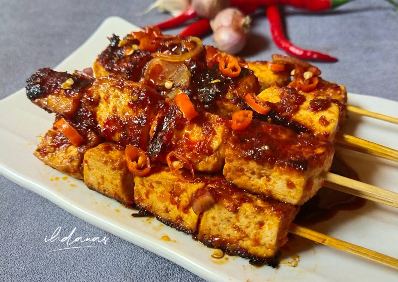 Sate Tahu Bumbu Merah Sambel Kecap Simpel