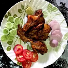 A picture of Tandoori chicken without oven.