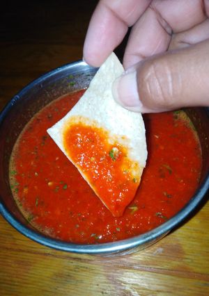 Una foto de Salsa roja