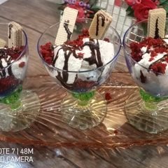 A picture of Red valvet cake ice cream 😋😋😋.