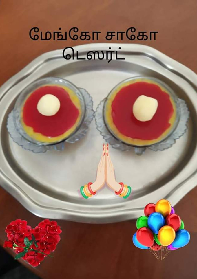 மேங்கோ சாகோ டெஸர்ட் (Mango choco Dessert Recipe in tamil) செய்முறை முக்கிய புகைப்படம்