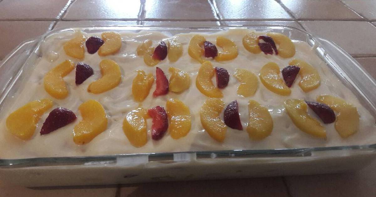 31 recetas muy ricas de carlota de melocotón compartidas por cocineros  caseros- Cookpad