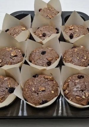 Una foto de Muffins de chocolate con chips