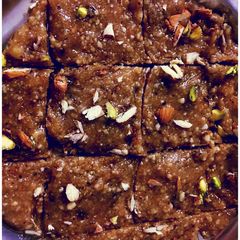 Peanut Jaggery Barfi A picture of Peanut Jaggery Barfi.