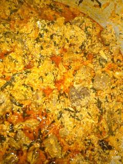 A picture of Egusi soup (melon).
