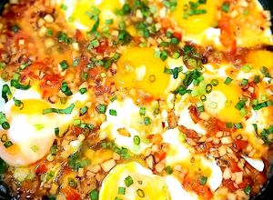 Hình của món Trứng chiên mắm.