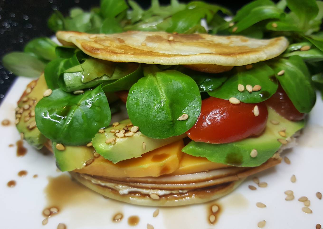 Sandwich Crêpe salade