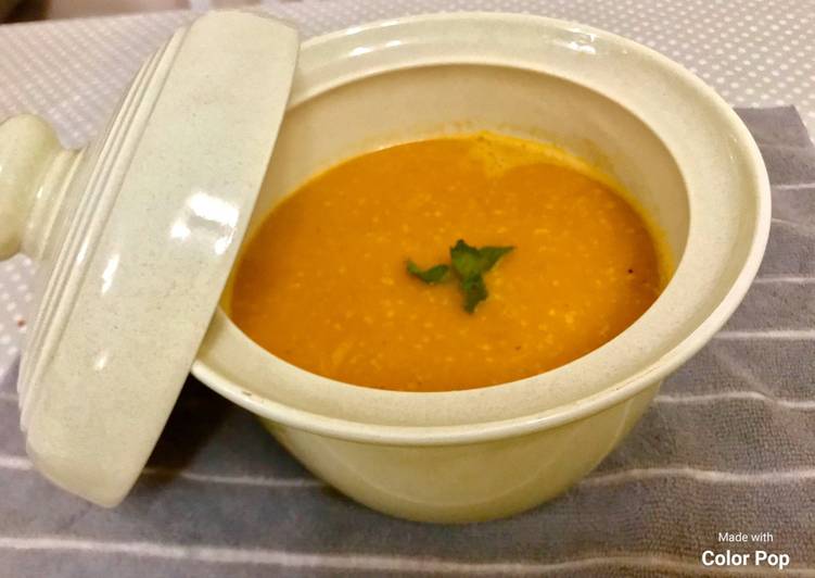 Steps to Prepare Homemade Sweet potato and carrot soup