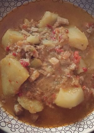 Una foto de Bacalao con patatas