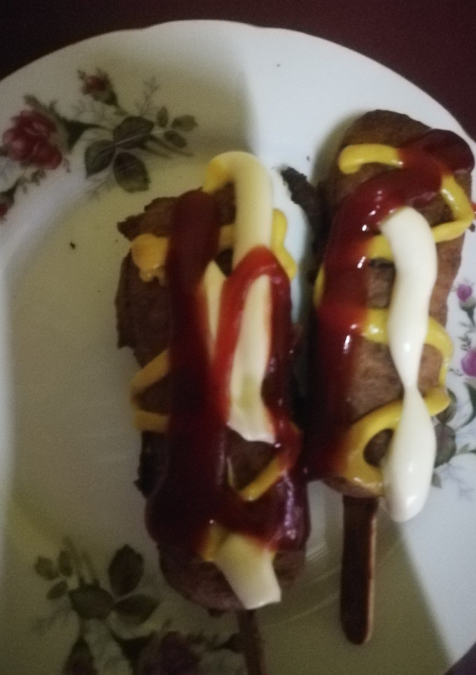 Una foto de Corn dog 💜